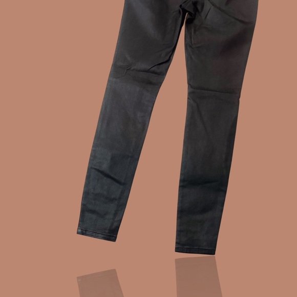 NWT Blank NYC Black Coated Denim Pull-On Zipper Detail Legging Size 25 - Picture 16 of 16